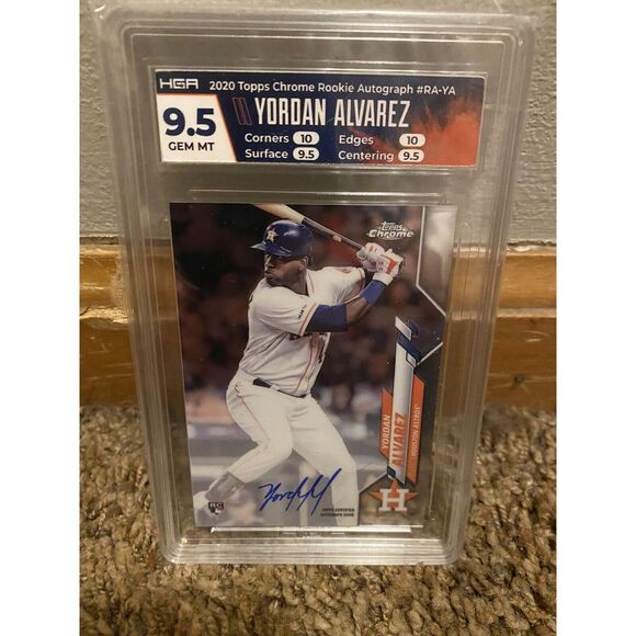 2020 Topps Chrome Rookie Auto Yordan Alvarez RC RA-YA Astros HGA 9.5 - Picture 1 of 2
